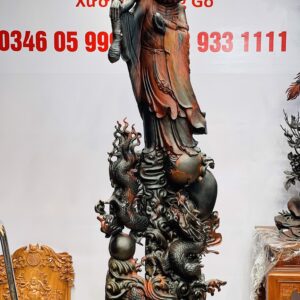 Đạt Ma ngự rồng trắc đỏ đen.
