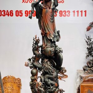 Đạt Ma ngự rồng trắc đỏ đen.