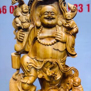 Di Lặc đứng trống tam tiểu gánh gậy như ý ngọc am.