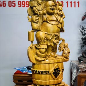 Di Lặc đứng trống tam tiểu gánh gậy như ý ngọc am.