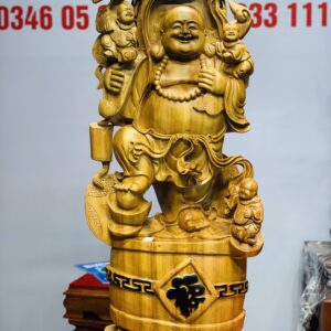 Di Lặc đứng trống tam tiểu gánh gậy như ý ngọc am.