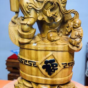 Di Lặc đứng trống tam tiểu gánh gậy như ý ngọc am.