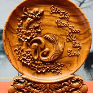 Tranh đĩa chữ lộc hương đá
