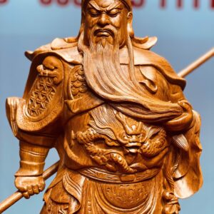 Quan Công xách đao vuốt râu cao 70 hương đá.