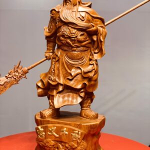 Quan Công xách đao vuốt râu cao 70 hương đá.