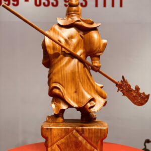 Quan Công xách đao vuốt râu cao 70 hương đá.