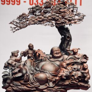 Di lặc ngũ tiểu ngồi tùng gỗ trắc