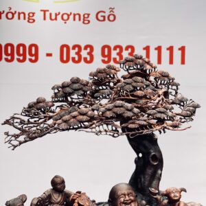 Di lặc ngũ tiểu ngồi tùng gỗ trắc