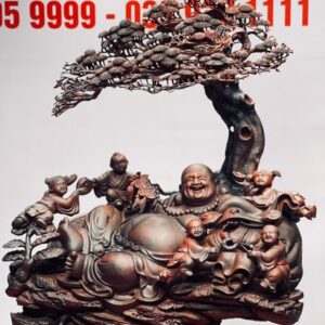 Di lặc ngũ tiểu ngồi tùng gỗ trắc