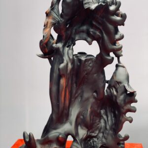 Cá chép chấn chum tiền gỗ trắc.