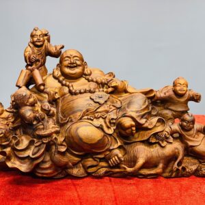 Di lặc ngũ tiểu gỗ sưa.