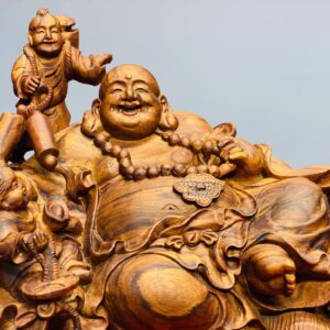 Di lặc ngũ tiểu gỗ sưa.