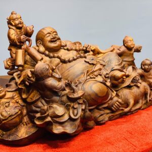 Di lặc ngũ tiểu gỗ sưa.
