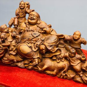 Di lặc ngũ tiểu gỗ sưa.