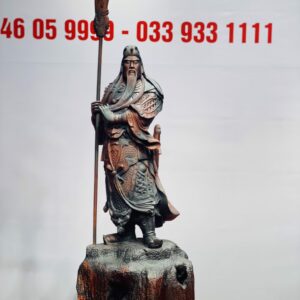 Quan Công chống đao gỗ trắc.