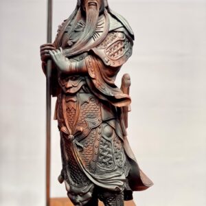 Quan Công chống đao gỗ trắc.