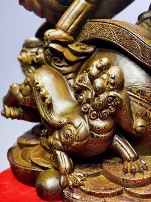 Tỳ hưu mẫu tử gỗ mun đuôi công.
