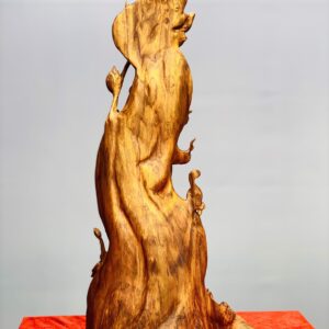Quan Âm cầm ngọc như ý gỗ sưa.