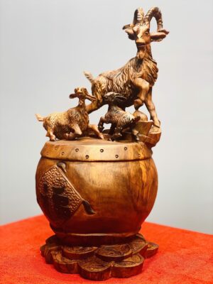 Tam dương đứng trống gỗ sưa.