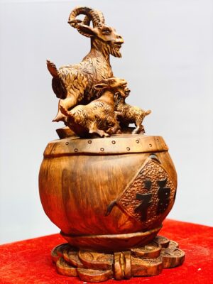 Tam dương đứng trống gỗ sưa.