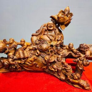 Di lặc cửu tiểu hoa sen nghê sưa.