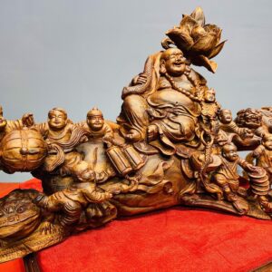Di lặc cửu tiểu hoa sen nghê sưa.