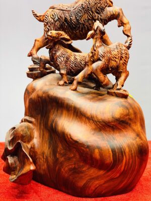 Tam dương đứng bao tiền gỗ sưa đỏ_ Mã Sp: TLV562