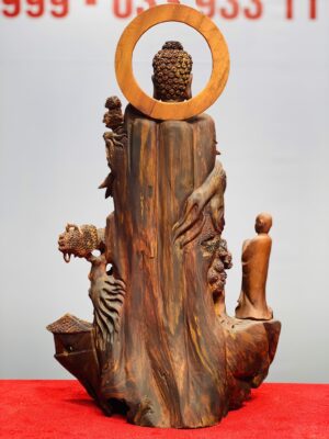 Nhất tâm bái Phật gỗ sưa.