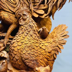 Gia đình gà gỗ hương ta.