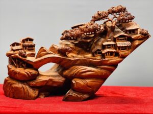 Tiểu cảnh gỗ sưa.