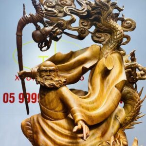 Đạt ma ngọa hổ tàng long gỗ hương.