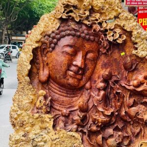 Nhất tâm bái Phật gỗ nu hương