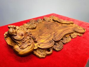 Khay Trà Di Lặc Gỗ Sưa