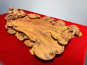 Khay Trà Di Lặc Gỗ Sưa