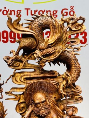 Đạt Ma Hàng Song Long Gỗ Sưa