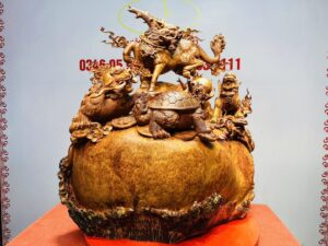 Tứ Đại Linh Thú Gỗ Nu Hương
