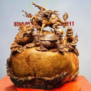 Tứ Đại Linh Thú Gỗ Nu Hương