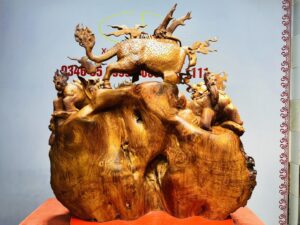 Tứ Đại Linh Thú Gỗ Nu Hương