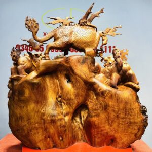 Tứ Đại Linh Thú Gỗ Nu Hương