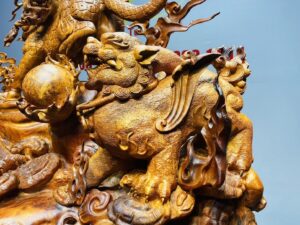 Tứ Đại Linh Thú Gỗ Nu Hương