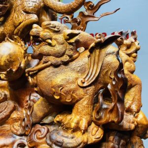 Tứ Đại Linh Thú Gỗ Nu Hương