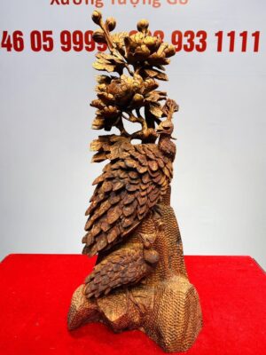 Đôi Chim Công Gỗ Sưa