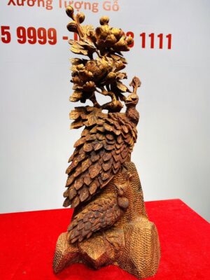 Đôi Chim Công Gỗ Sưa
