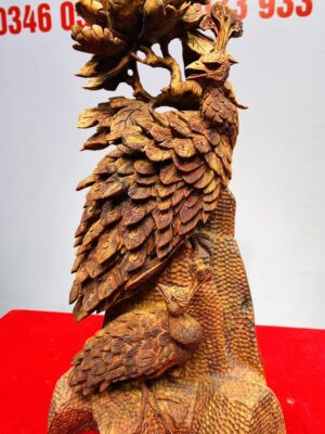 Đôi Chim Công Gỗ Sưa
