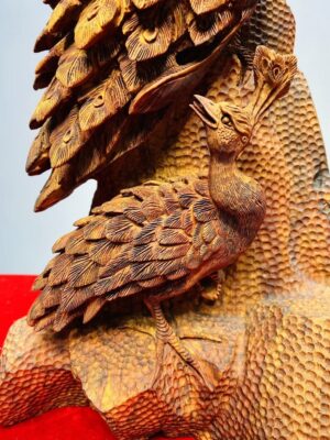 Đôi Chim Công Gỗ Sưa
