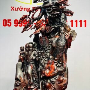 Tam Đa Phúc - Lộc - Thọ cây tùng Gỗ Trắc