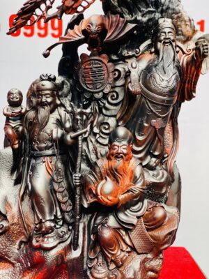 Tam Đa Phúc - Lộc - Thọ cây tùng Gỗ Trắc