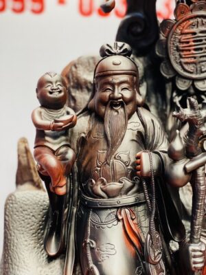 Tam Đa Phúc - Lộc - Thọ cây tùng Gỗ Trắc