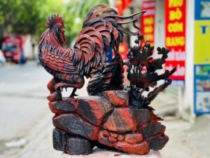 Gia Đình Gà Gỗ Trắc đỏ đen