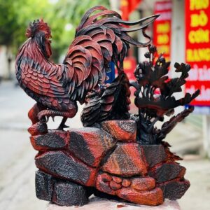 Gia Đình Gà Gỗ Trắc đỏ đen
